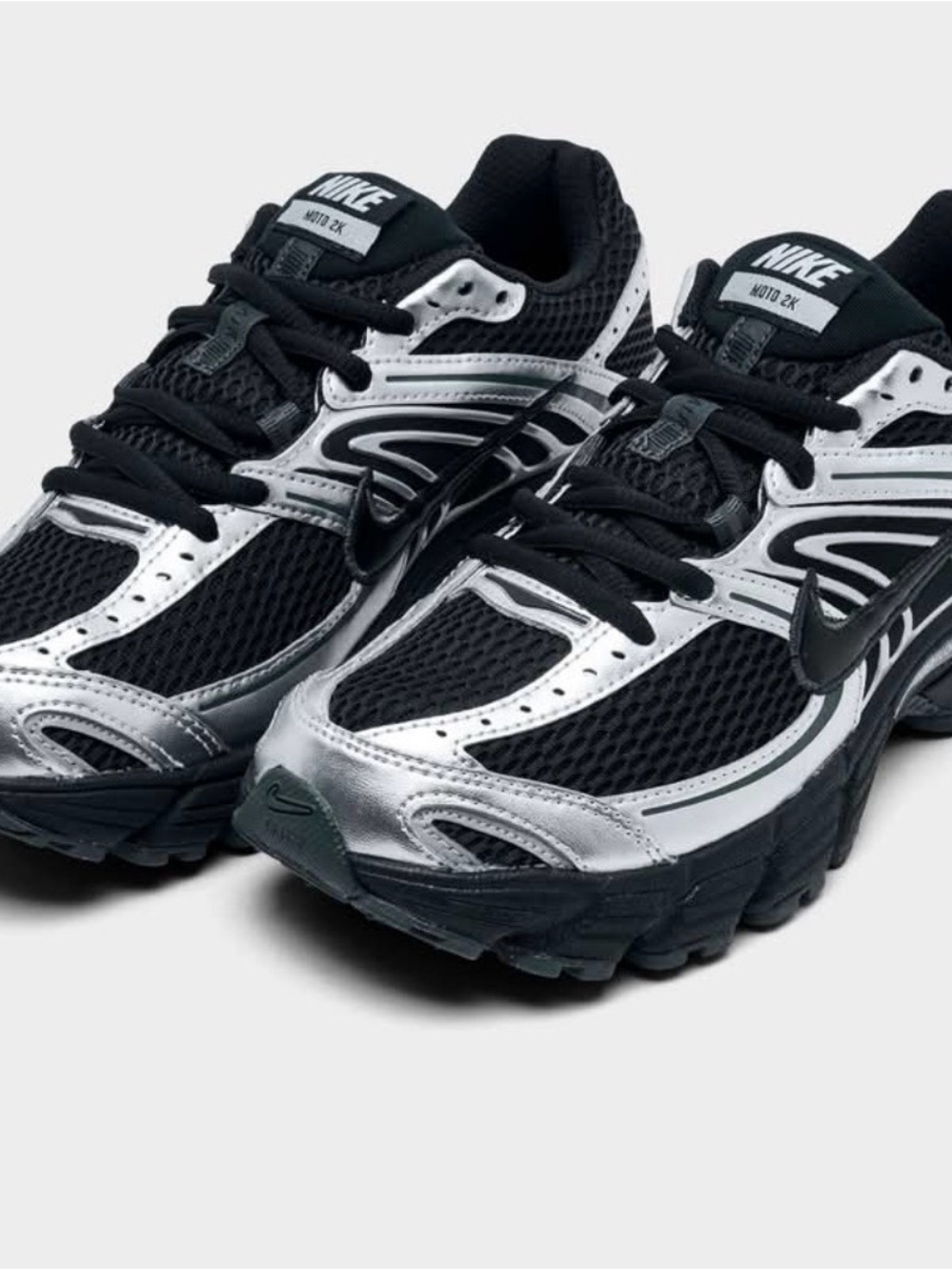 Nike Air Max Moto 2K Womenβs Size 8 Black Metallic Silver New With Box